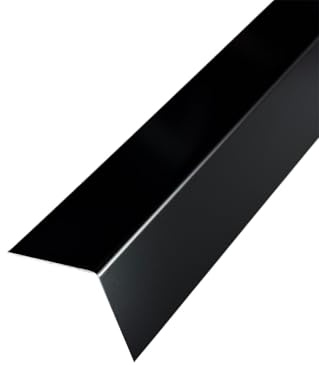 profile-metall Aluminium Winkelprofil 2000mm (2m) – 1mm Stark – Kantenschutz & Eckschutz L-Profil Leiste Anthrazit, Schwarz, Weiß, Natur, Farbe: Schwarz, Größe: 20x20 mm