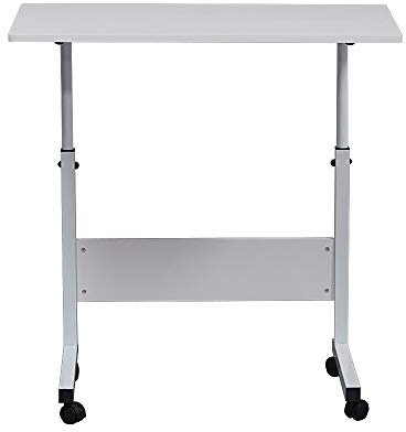 Removable E1 15MM Chipboard & Steel Side Table with Baffle White