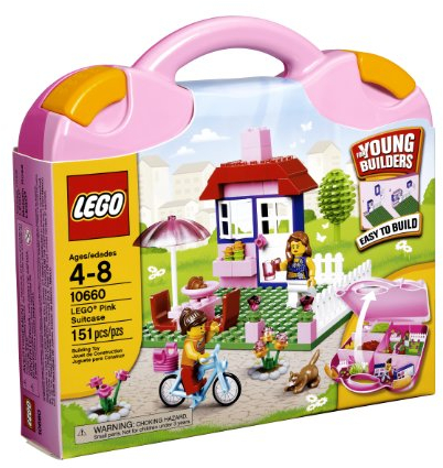 Briques LEGO & plus rose valise 10660