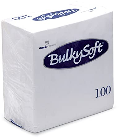 Cocktail Napkins White 24cm - Pack of 100-2ply Paper Napkins, Bar Caddy Napkins