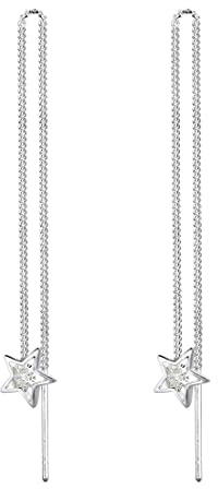 Elli Ohrringe Damen Sterne Astro mit Kristalle 925 Sterling Silber