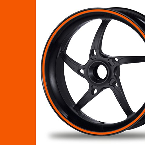 NEW! Felgenrandaufkleber Classic Style Auto Motorrad Felgenaufkleber (10mm, orange)