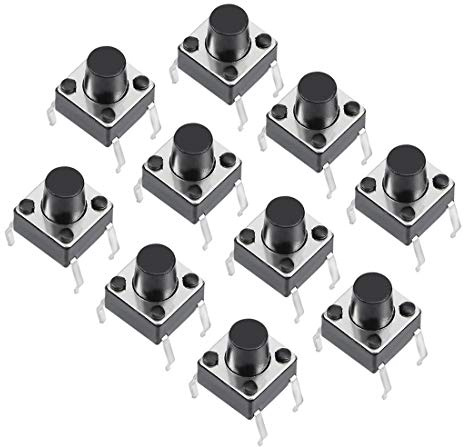 sourcing mapa 6x6x7mm Panel pequeño PCB momentáneo táctil interruptor de botón DIP 10PCS