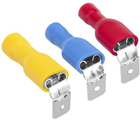 Heschen Huckepack-Flachsteckverbinder, 0,5–6,0 mm², 22–10 AWG, 100 Stück