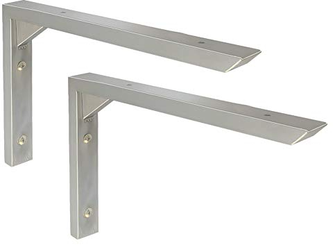 HUIHUI Regalwinkel,Wandregal Regalhalterung, RegalträGer, 2 StüCk, Dreieckige Halterung,Edelstahl,Mit Schrauben (Ohne Brett)