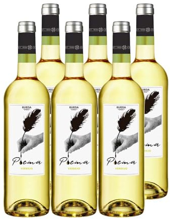 Cuatro Rayas POEMA. Vino Blanco Verdejo D.O. Rueda (6 Botellas x 750ml)