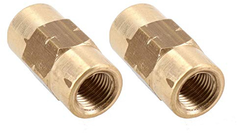 AB Tools-Automec M10 x 1 mm Conector de latón para Tubo de Freno en línea, 2 Unidades