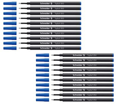 Schneider Topball 850 Tintenroller Mine (Euro-Format, Strichstärke 0,5 mm) (20 Stück Blau)