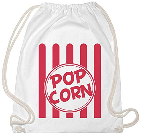 Shirtgeil Stoffbeutel Karneval & Fasching - Popcorn Kostüm Tasche Retro Turnbeutel & Gym Bag