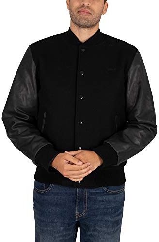Schott NYC Lcusa läderjacka för män, Svart, XL