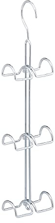 Relaxdays Handtaschenbügel 6 Haken, Silber | platzsparende Handtaschen Aufbewahrung, Taschenhaken Metall, Taschenhalter