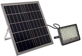 Sesamall Faro LED Solare Proiettore Professionale 200W Alta Luminosità 2000Lm = 2000 Watt con Telecomando a Distanza e Pannelllo solare Lunga Durata
