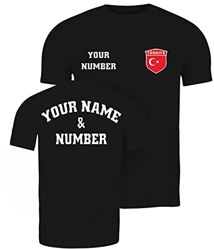 Fussball Trikot Herren | Personalisiertes Türkei 2026 T Shirt mit eigenem Namen und Nummer