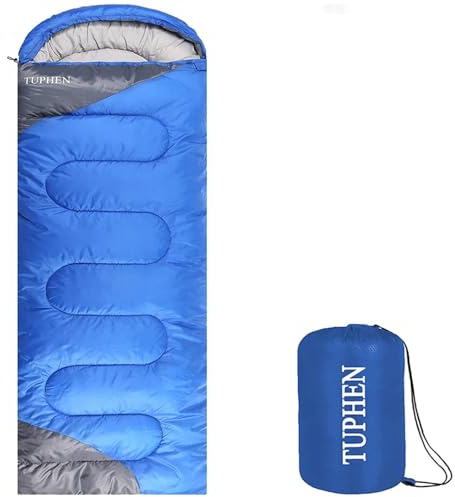 tuphen Schlafsack - 3-4 Jahreszeiten Camping Schlafsäcke für Erwachsene - kompakter Schlafsack für Wandern, Rucksacktourismus - leichtes wasserdichtes verpackbares Reisegepäck