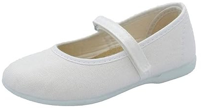 CONDIZ Merceditas Lona niña Adhesivo Mod 750 (Blanco, Numeric_33)