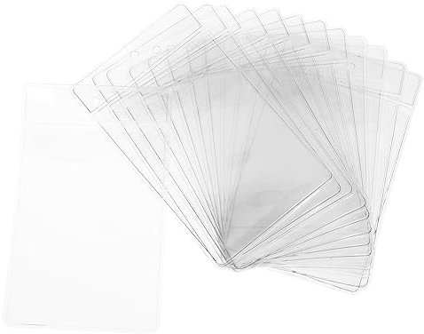Ciieeo 12 Stück Transparente Wiederverwendbare Kartenhalter Aus Pvc 7,5x12cm Mit Schutzfunktion Und Abgerundeten Ecken Für Dokumente Büro Und Lager