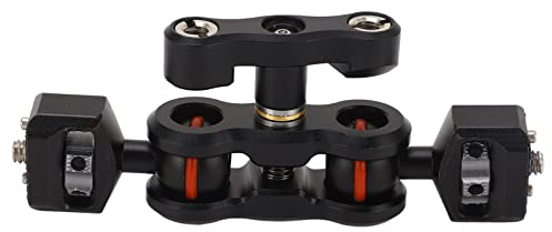Braccio Magico Universale con Doppia Testa a Sfera, Braccio Articolato con Rotazione di 180 Gradi con Viti da 1/4 Compatibile con Gabbia per Fotocamera