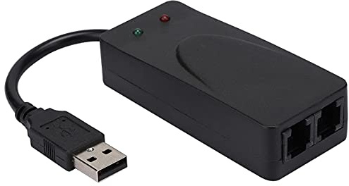 Dual-Port-Hochgeschwindigkeits-Faxmodem, Externes USB-56K-Sprachfaxdatenmodem, Kompatibel Mit Win 7, Win8, Win10, WinXP