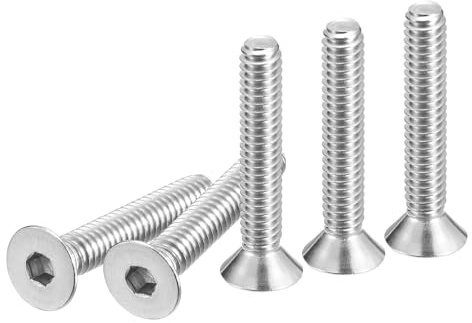 DTGN 1/4-20 x 1-1/2 Flat Head Socket Cap Screws, 30 Pack 304 Stainless Steel Hex Socket Flat Head Screws, Full Thread, Countersunk Bolts