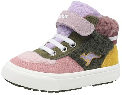 KangaROOS Unisex barn KAVU Shady Fur Ev sneakers, oliv multi, 21 EU