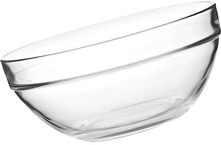 LIFKOME 2pcs Glass Nesting Mixing Bowls Enamel Party Serving Bowls for Kitchen Food Prep Salad Snack Dessert Fruit Minced Meat