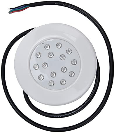 OKJHFD 7W LED RGB Luces de piscina Lámpara brillante subacuática impermeable multicolor, Luz de piscina LED IP68 RGB Pegamento completo Lámpara de paisaje ajustable colorida para fuente de estanque