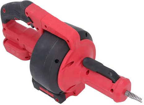 Strumento di Drenaggio a Serpente per Impianto Idraulico con Alimentazione Automatica Rossa con Cavo Flessibile e Antitorsione 7 Metri, Coclea di Drenaggio Elettrica (Spina