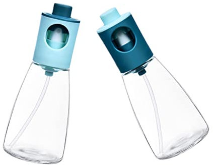 ABOOFAN 2pcs Glass Oil Spray Bottle Press Oil Sprayer for Kitchen Barbecue Sauce Vinegar Soy Sauce