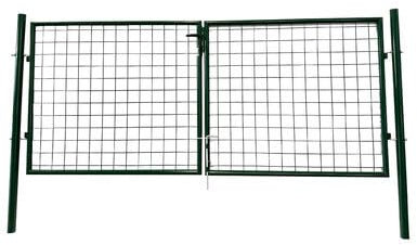 OOGarden - Portail grillage vert - Double battants - L 3m H 1.25m