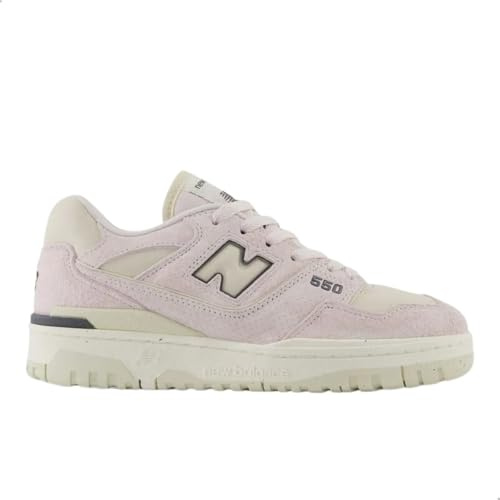 New Balance 550 Women's Shoes, Linen/Pink Granite/Sea Salt, Size 8.5