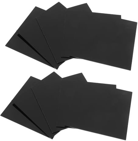 JEWEDECO 10pièces Plaques Acryliques Pour Projets Tôle Acrylique Noire Pour Artisanat Et Peinture