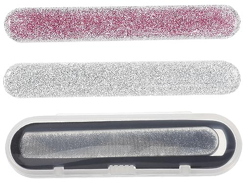 HONITANO Glasnagelfeilen für Reisen 3 Stück mit Epoxidharz Tragbar und Wiederverwendbar für Maniküre und Professionelle Nagelpflege