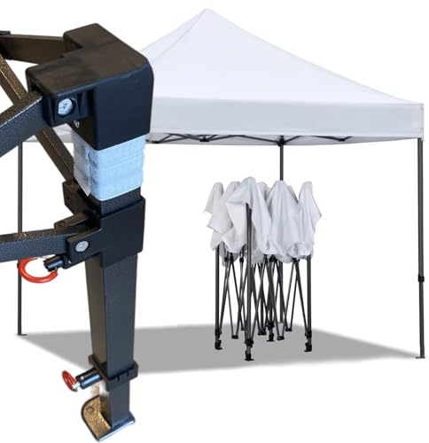 Gazebo certificato IGNIFUGO pieghevole acciaio portatile estendibile richiudibile estensibile per fiere eventi stand chiosco tenda tendone mercato mercatino (laterali esclusi) (Bianco, 3x3m)