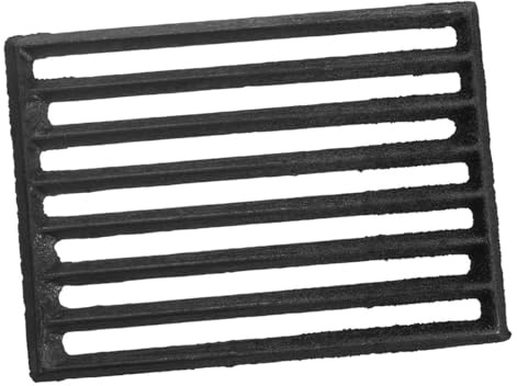 NUOBESTY Grille de Foyer en Fer Résistante à Haute Température Rectangulaire 255 X 17 CM Épaisseur 09 CM pour Poêle à Bois et Barbecue Extérieur Support Robuste pour Bûches et