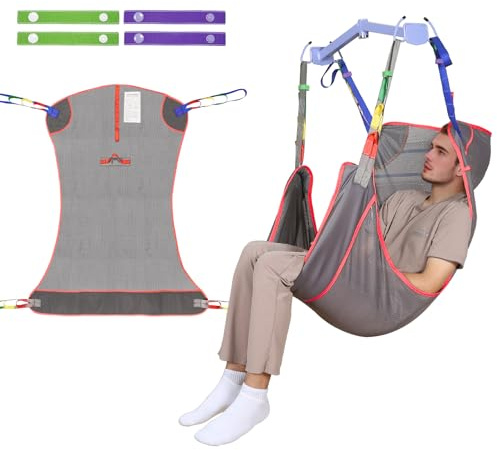 Universal Full Body Hoist Sling for Patient Lift – Mesh Transfer Sling for Shower, Large Bariatric Hoist Sling for Elderly & Disabled, 500lbs Weight Capacity (S)
