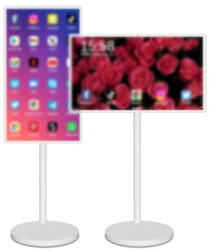Smart TV portátil con Ruedas de 21.5, 24 27 32 Monitor táctil inalámbrico Rotación Completa 8+128 GB 1080p(4+64GB,27IN)