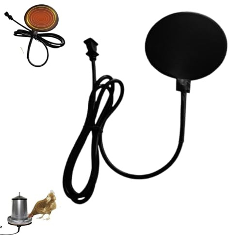Tränkenwärmer Hühner, Heizplatte Hühnertränke Frostsicher, Hühnertränke Heizung, 20 Watt Thermostat Hühnertränkes Beheizt Basis, Silikon Geflügel Wassererhitzer Mit Kabel, Für Enten, Gänse, Truthähne