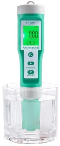 LLAWQSM Wassertester, PH-Meter TDS-Tester Digital ORP EC Salzgehalt H2 SG Spa Aquarium Wassertestwerkzeug Lösung Dünger Widerstandsprüfgeräte