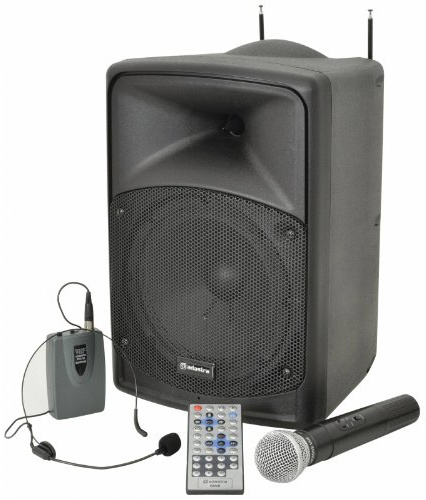 Adastra PAV8 Portable PA with Headset & Hand held Mic - CD/DVD/FM Player