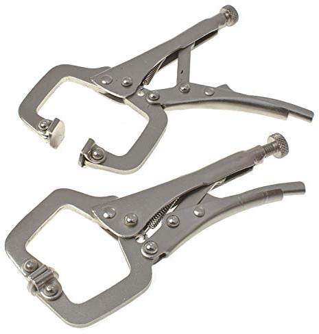 Toolzone – Lot de 2 petites pinces serre-joints en forme de C