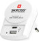 SKROSS - 1.302423 | Chargeur USB Européen (AC) | Chargeur Mural avec Prise Italienne 1 USB C 3A + 1 USB 2.4A, Chargeur Compact - Tension 100 V - 250 V