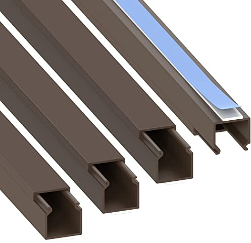 Cable Coach L1515BR4 - Canalina autoadesiva per cavi, 15 x 15 mm, lunghezza 4 m (4 x 1 m), colore: Marrone