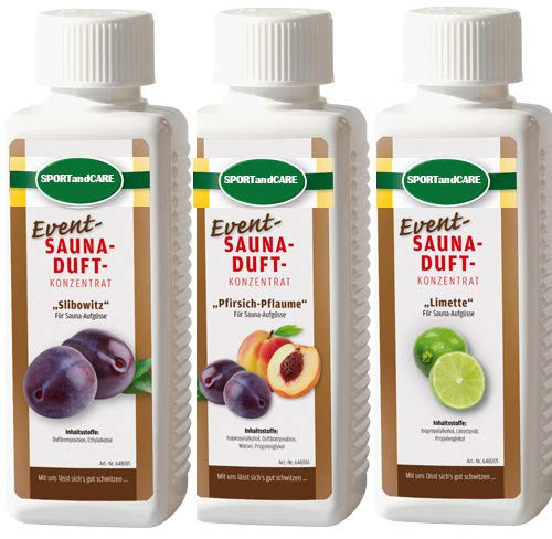 Finnsa Saunaaufguss ADRIA : Pfirsich - Pflaume, Slibowitz, Limette (3 x 250 ml)