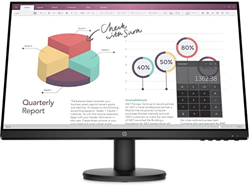 HP P24V G4 60.5 cm [23.8] 1920 x 1080 Pixels Full HD Black