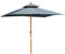 Outsunny 3 x 3 (m) Garden Parasol Umbrella, Large Square Outdoor Patio Sunshade Canopy with Double Tier, 48 mm Wooden Pole, 8 Ribs for Balcony, Dark Grey