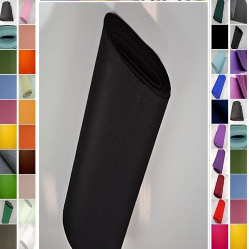 StoffBook schwarz stabiler Bastelfilz Stoff ca 5mm Filzstoff, Bastelstoff & Dekofilz für Bastelarbeit, Dekoration, Kindergarten Taschen Nähen, Bekleidung, Filzplatten, b526