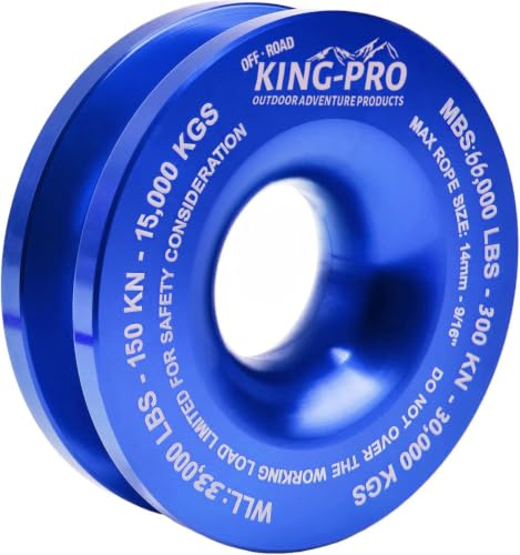 KING-PRO 45,000LBS Snatch Ring Recovery Ring 1PACK(Blue)