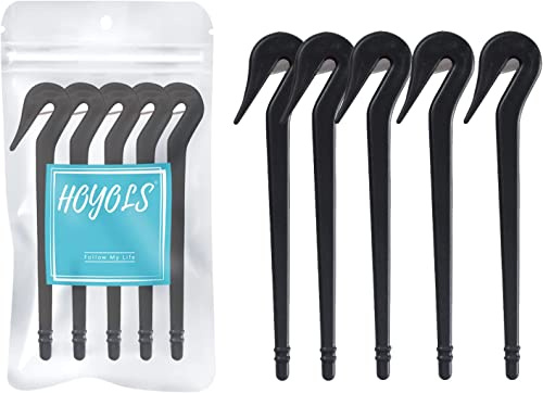 HOYOLS Hair Ties Cutter, Elastics Removal Tool 5 Pcs Black | No Hair Damage Rubber Bands Remover, Ponytail Cutter for Teens Women Hair Styling, Easy to Use