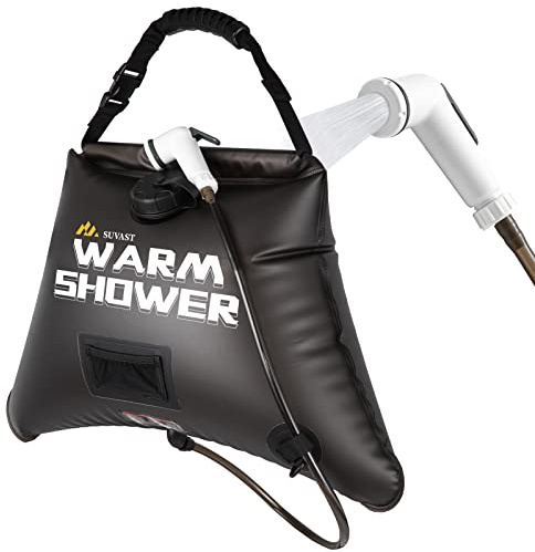suvast Solar Showers,3rd Generation Outdoor Shower Bag,A Model of Durability,4 Gallon/15L- Portable Shower for Camping,Camp Shower kit with hot Water.