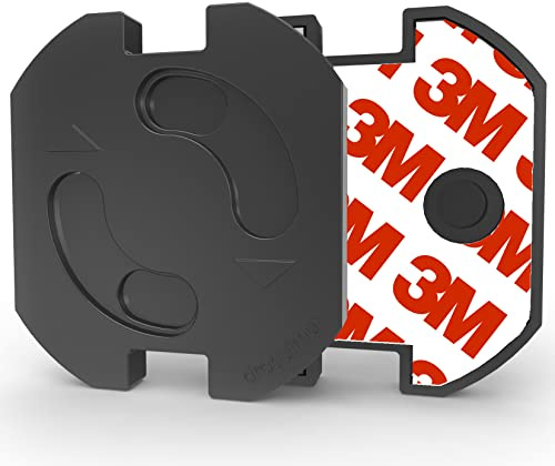 Droquimur® [20 Unidades] Protector enchufes Seguridad Infantil con mecanismo de giro automático | Seguridad en el hogar para bebés y niños | Adhesivo 3M | Tapas para Schuko Europeo | Negro